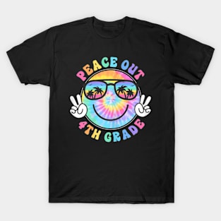 4Th Grade Peace Out School 2024 Last Day Of School Summer T-Shirt